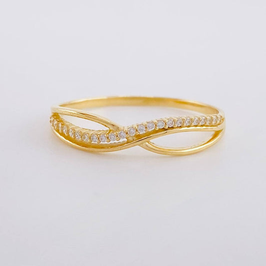 Anillo Filigrana Cruzado 1.35g / T4 3/4 Oro Amarillo 18K