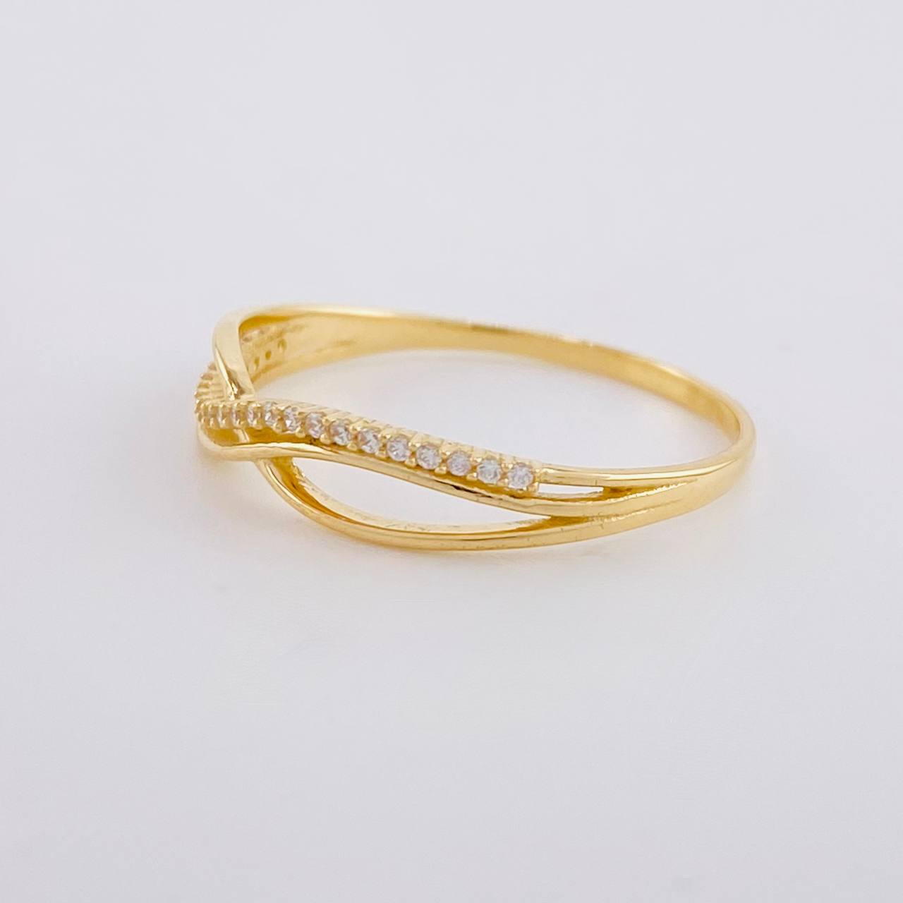Anillo Filigrana Cruzado 1.4g / T5 3/4 Oro Amarillo 18K