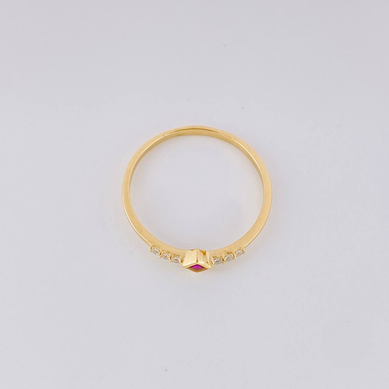 Anillo Rombo Tupido 1.3g / T7 1/4 Oro Amarillo 18K