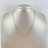 Cadena Aro Seguido 6.4gr / 40cm-44cm / 2.5mm Bola Diamantada Tres Oros +4 *