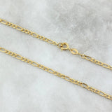 Cadena Figaro 4.95gr / 60cm / 3mm Oro Amarillo +0