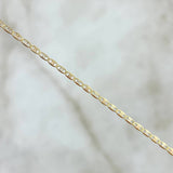 Cadena Plana 1.4gr / 45cm / 1.5mm Diamantado Tres Oros +3 ©