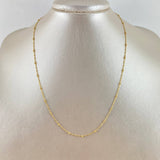 Cadena Morse Especial 2.05gr / 45cm / 2mm Bola Lisa Oro Amarillo +3