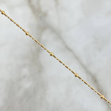 Cadena Morse Especial 2.05gr / 45cm / 2mm Bola Lisa Oro Amarillo +3