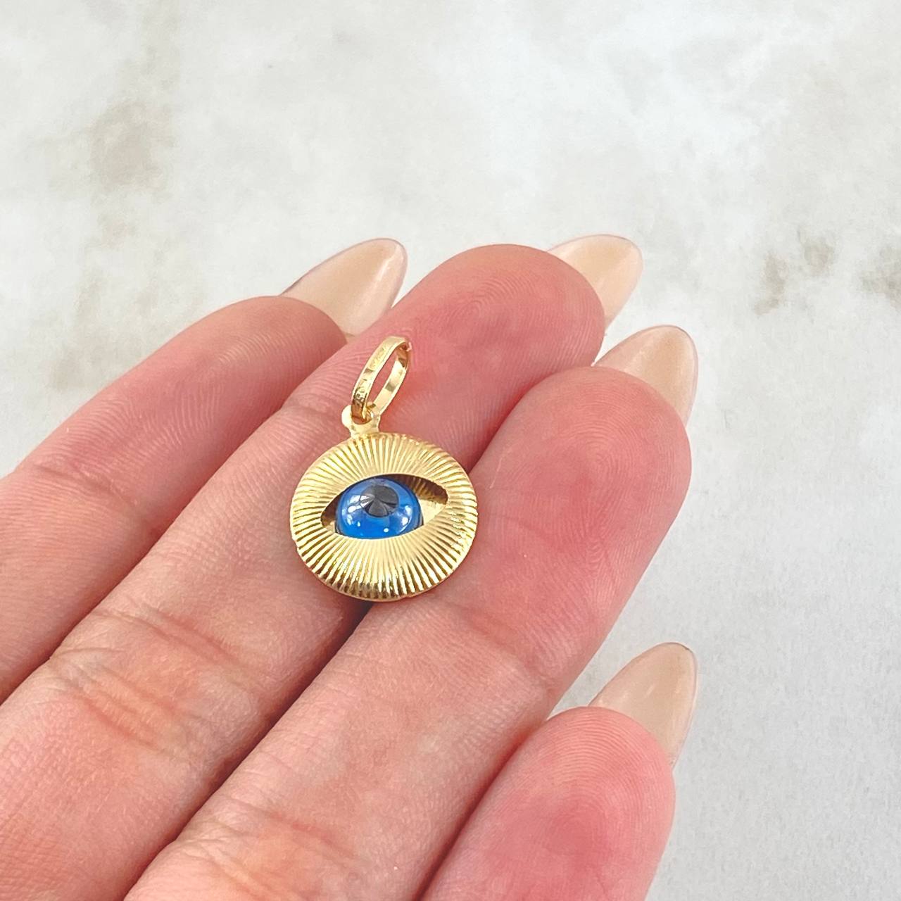 Dije Ojo Turco 1gr / 2.1cm / Oro Amarillo +4 18K