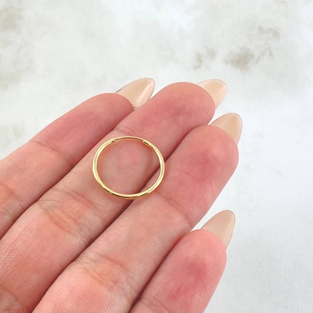 Piercing Aro Liso 0.35gr / 1.5cm / Oro Amarillo 18K