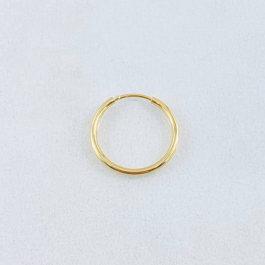 Piercing Aro Liso 0.3gr / 1.3cm / Oro Amarillo Nac.Esp. 18K (Joya) ©