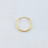 Piercing Aro Liso 0.3gr / 1.3cm / Oro Amarillo Nac.Esp. 18K (Joya) ©