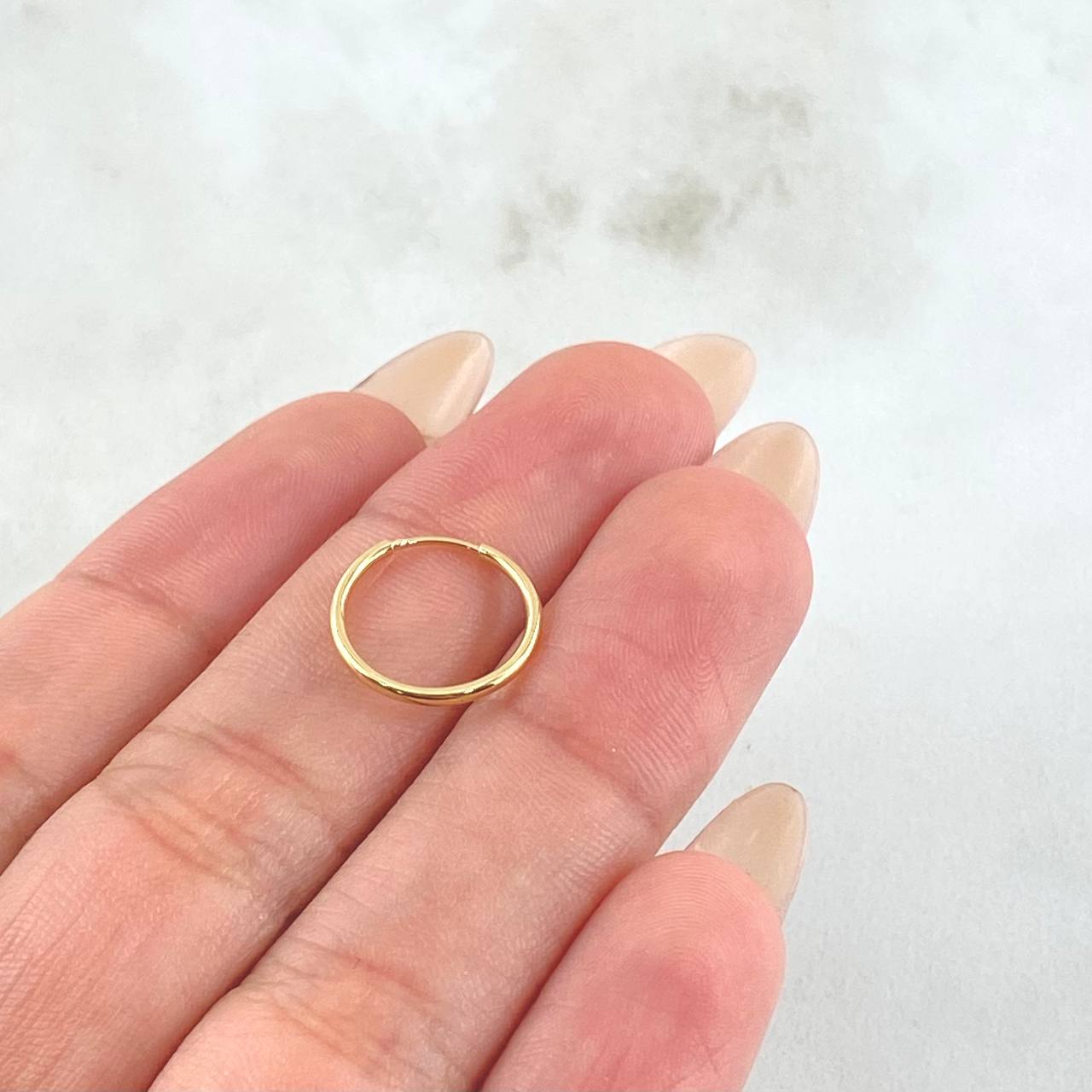 Piercing Aro Liso 0.3gr / 1.3cm / Oro Amarillo Nac.Esp. 18K (Joya) ©