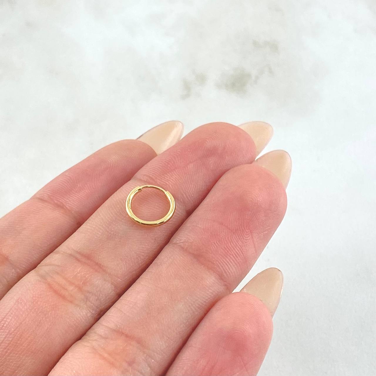 Piercing Aro Liso 0.2gr / 0.9cm / Oro Amarillo Nac.Esp. 18K (Joya) ©