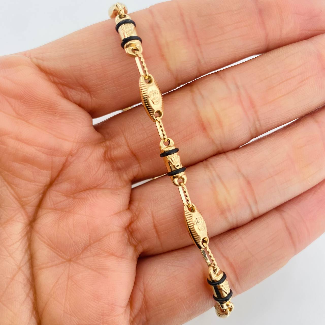 Pulso Rustica Corona 4.65g / 20cm / 4.3mm Oro Amarillo 18K