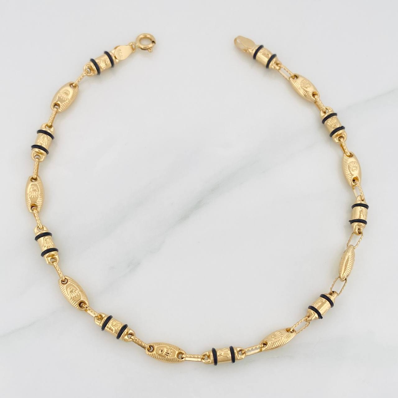 Tobillera Rustica Corona 5.95g / 26cm / 4.7mm Oro Amarillo 18K