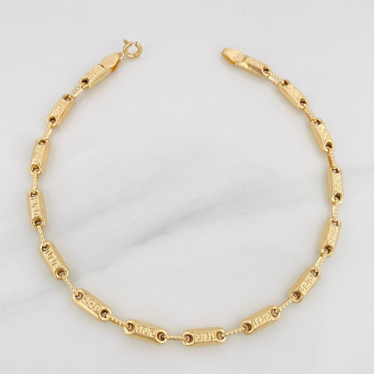 Pulso Rustica Tribal 5.15g / 21.5cm / 3.5mm Oro Amarillo 18K