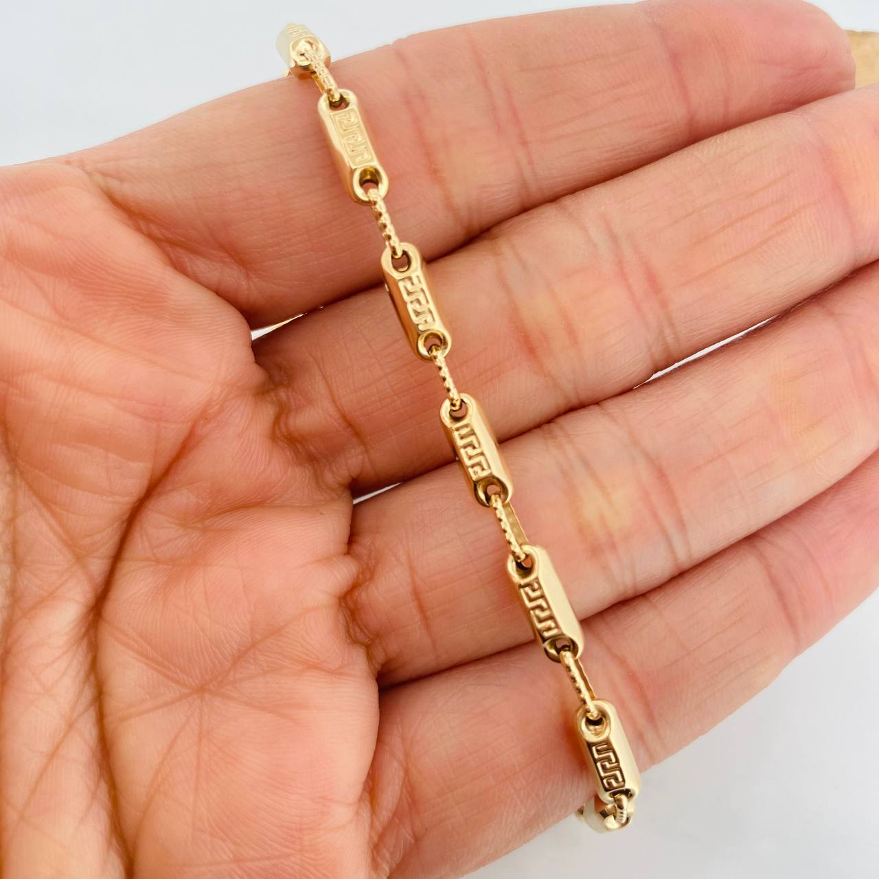 Pulso Rustica Tribal 5.15g / 21.5cm / 3.5mm Oro Amarillo 18K