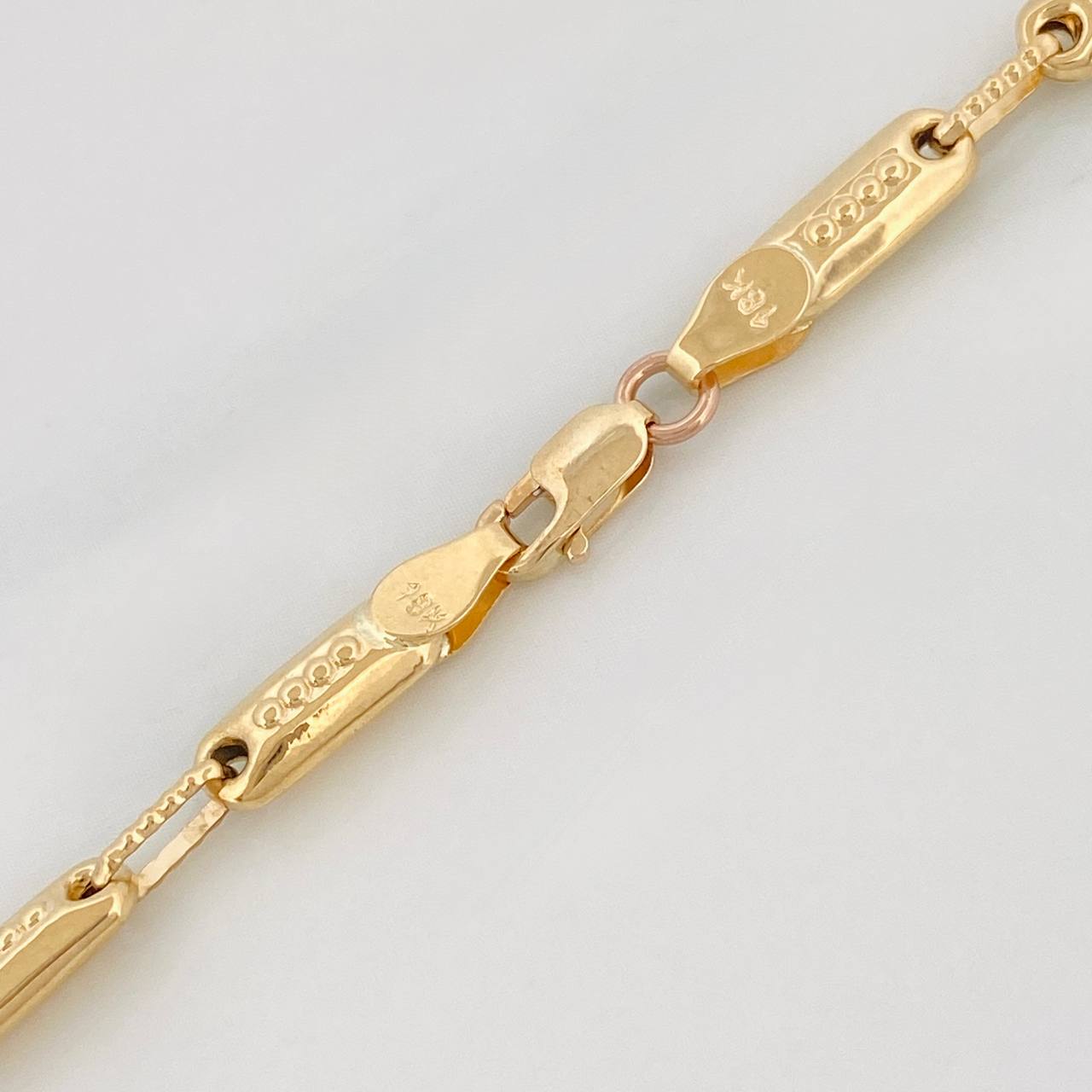 Cadena Rustica Cilindro 14.65g / 65cm / 3.95mm Oro Amarillo 18K