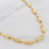 Cadena Rustica Cilindro 14.65g / 65cm / 3.95mm Oro Amarillo 18K