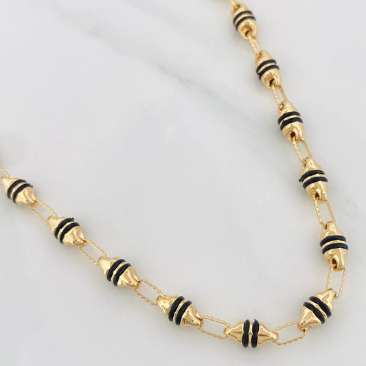 Cadena Rustica Barril 13.85g / 60cm / 4.35mm Oro Amarillo 18K