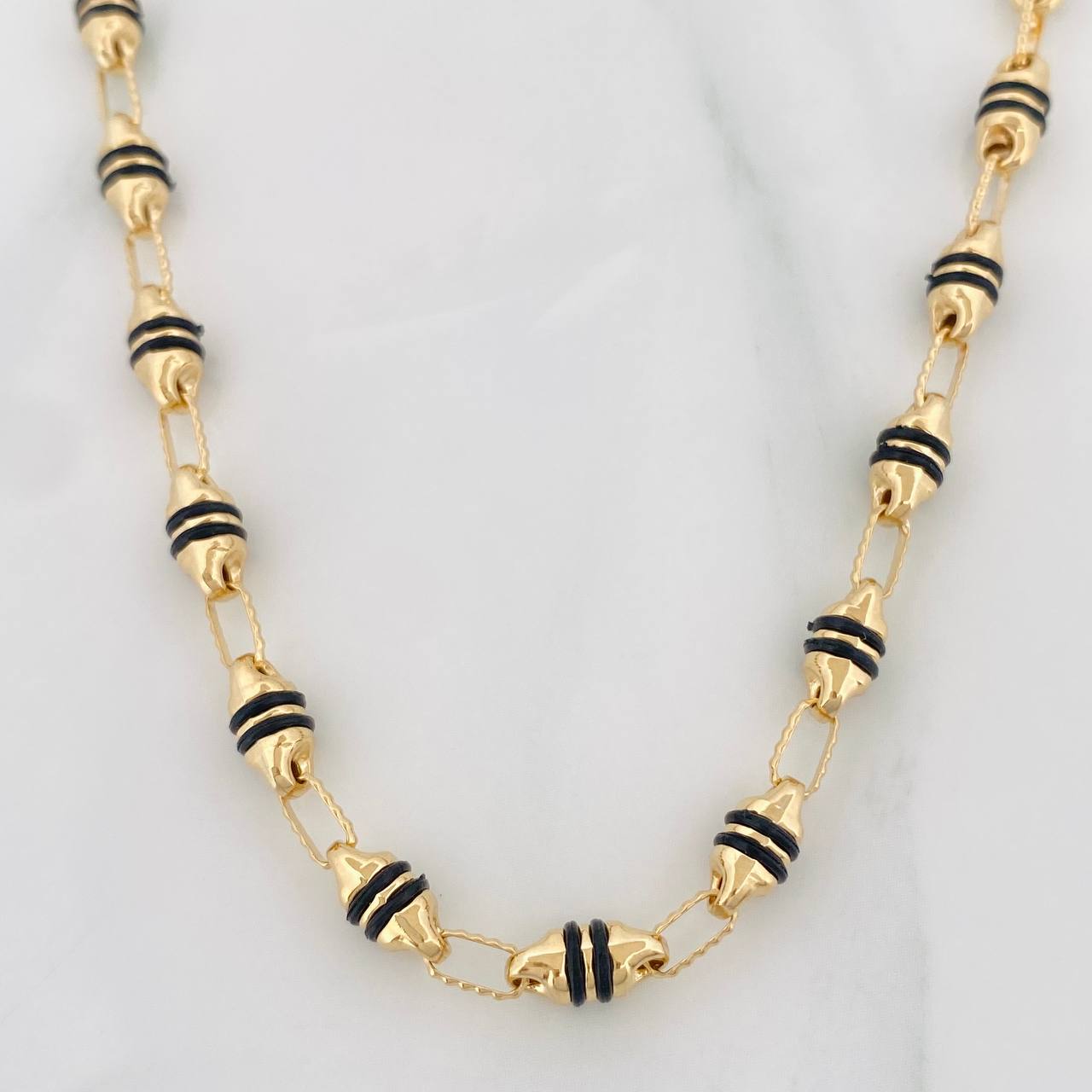 Cadena Rustica Barril 13.85g / 60cm / 4.35mm Oro Amarillo 18K