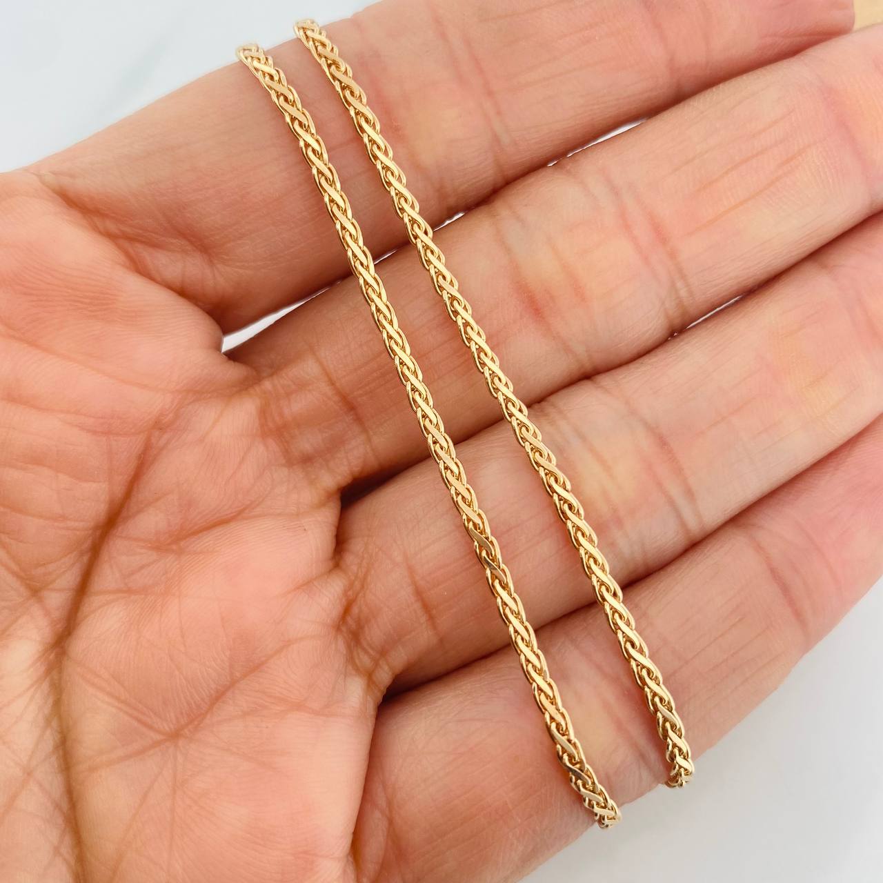 Cadena Franco Espiga 6.25g / 45cm / 2mm Oro Amarillo 18K