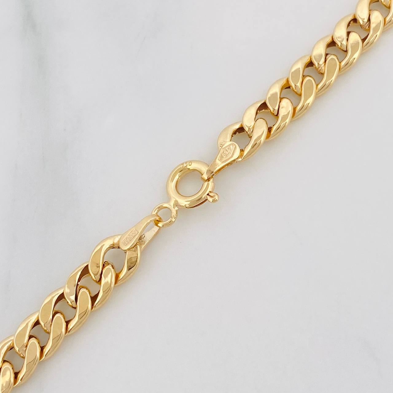 Cadena Cubana 8g / 70cm / 5.2mm Oro Amarillo 18K