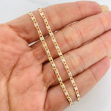 Cadena Escalera Plana 5.2g / 50cm / 2.3mm Tres Oros 18K