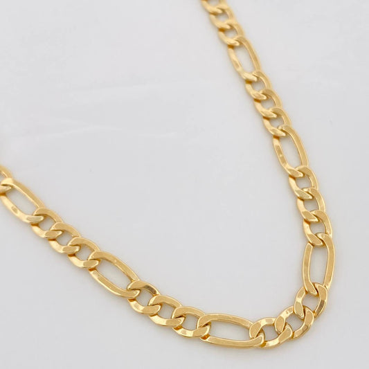 Cadena Figaro 6.5g / 60cm / 4.1mm Oro Amarillo 18K