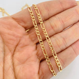 Cadena Figaro 4.9g / 70cm / 3.1mm Oro Amarillo 18K