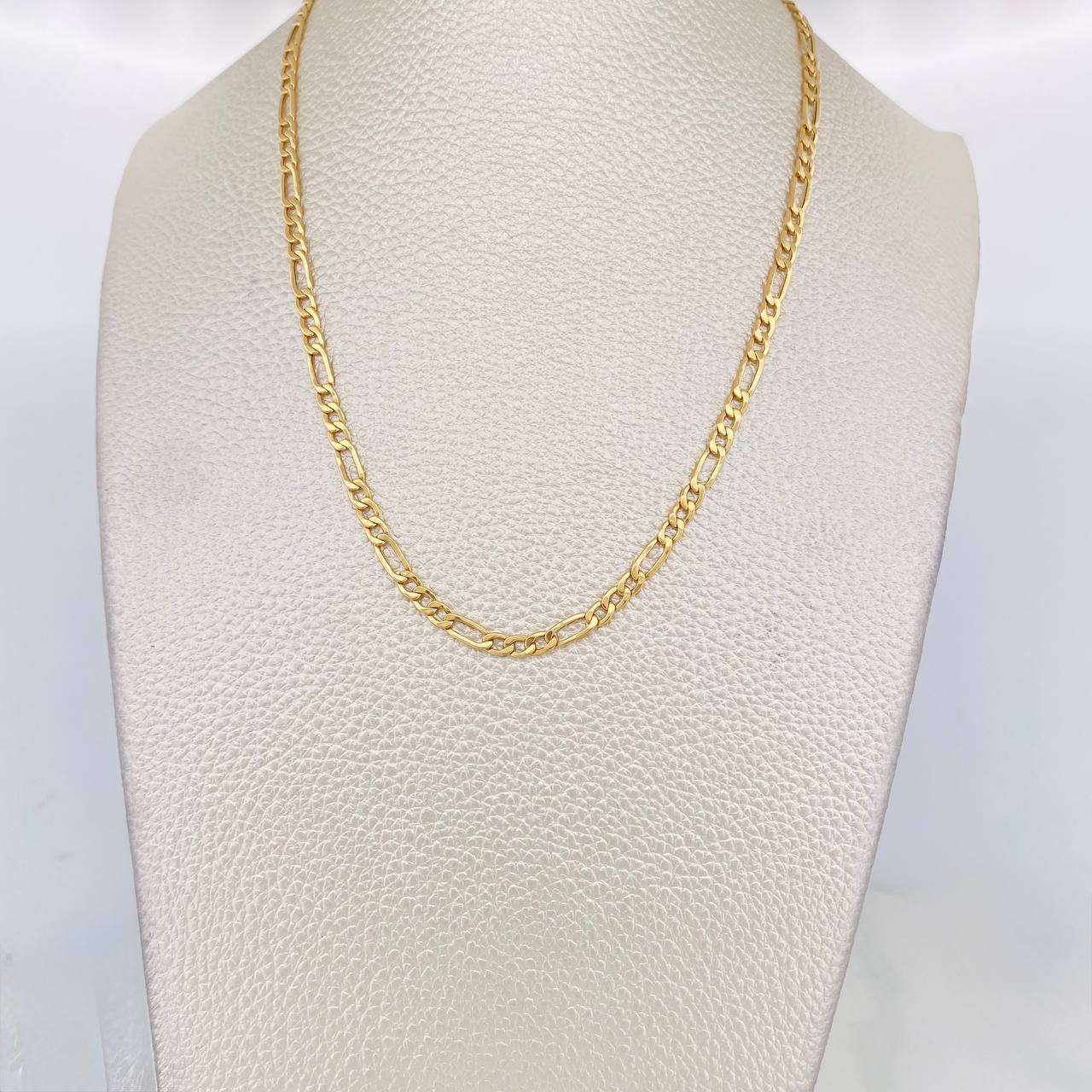 Cadena Figaro 6.6g / 60cm / 4mm Oro Amarillo 18K