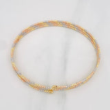Pulso Brillos 4.95g / 17cm / 1.35mm Tres Oros 18K
