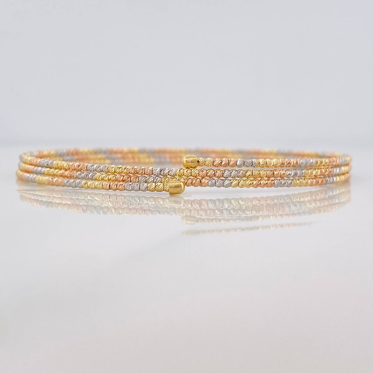 Pulso Brillos 4.95g / 17cm / 1.35mm Tres Oros 18K
