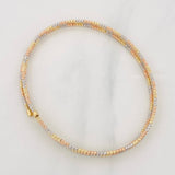 Pulso Brillos 4.95g / 17cm / 1.35mm Tres Oros 18K
