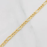 Cadena Figaro 2.15g / 50cm / 2.5mm Oro Amarillo 18K