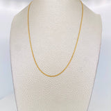Cadena China 2.6g / 45cm / 1.4mm Oro Amarillo 18K