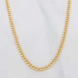 Cadena Cubana 4.1g / 60cm / 2.4mm Oro Amarillo 18K