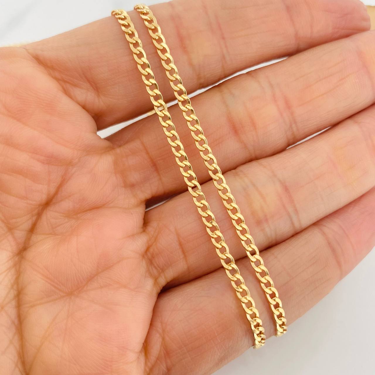 Cadena Cubana 7.45g / 60cm / 3.3mm Oro Amarillo 18K