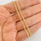 Cadena Cubana 4.1g / 60cm / 2.4mm Oro Amarillo 18K