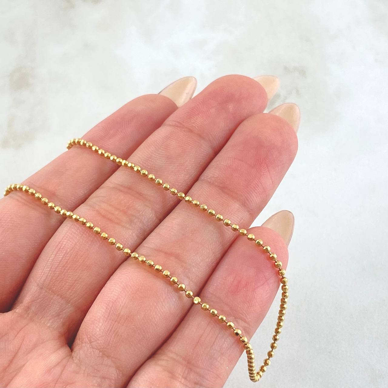 Cadena Militar 4.6gr / 50cm / Oro Amarillo +3 18K