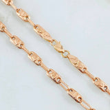 Cadena Rustica Corona 9.55gr / 50cm / Oro Rosa 18K