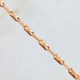 Cadena Rustica Corona 9.55gr / 50cm / Oro Rosa 18K