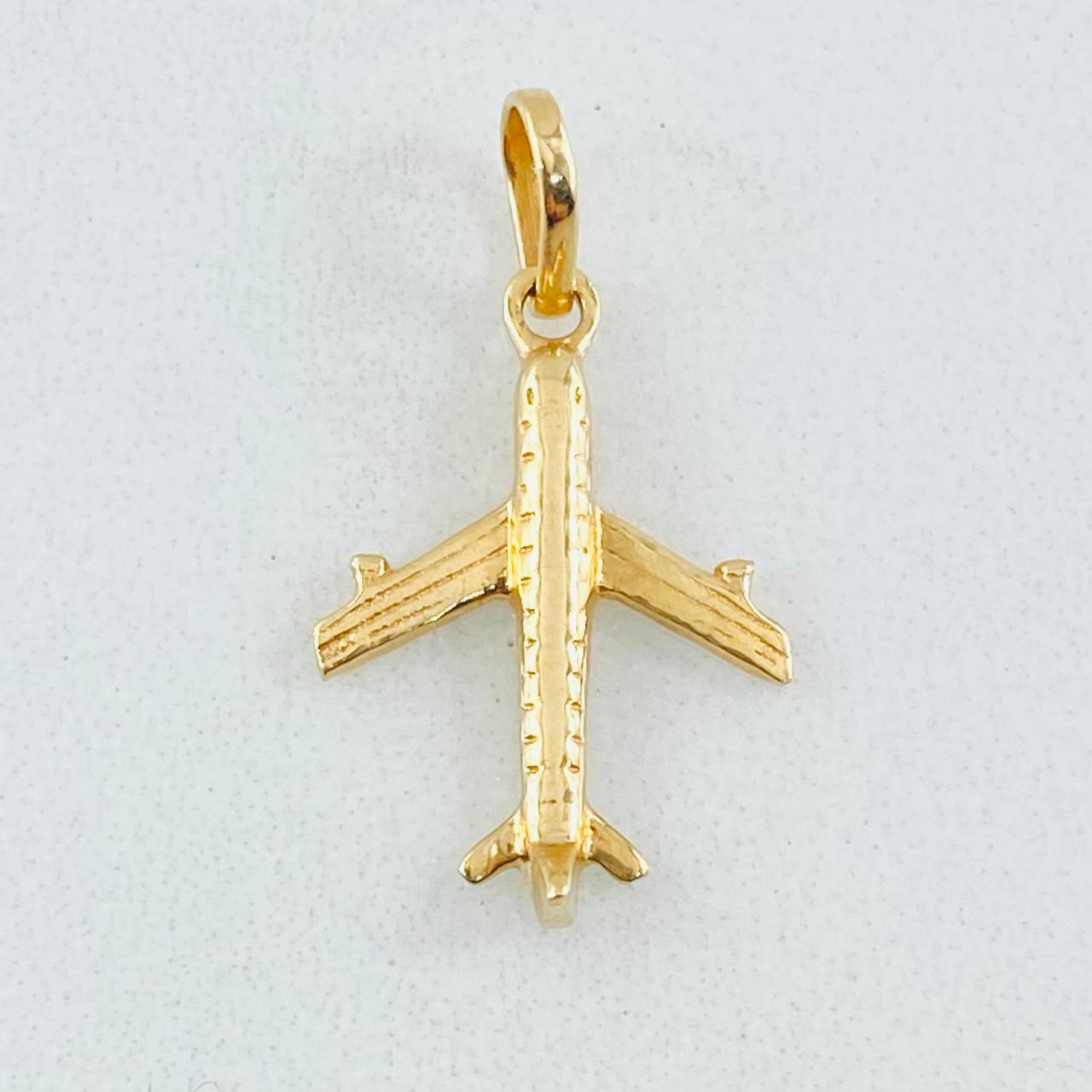 Dije Avion 0.9gr / 2.3cm / Oro Amarillo 18K