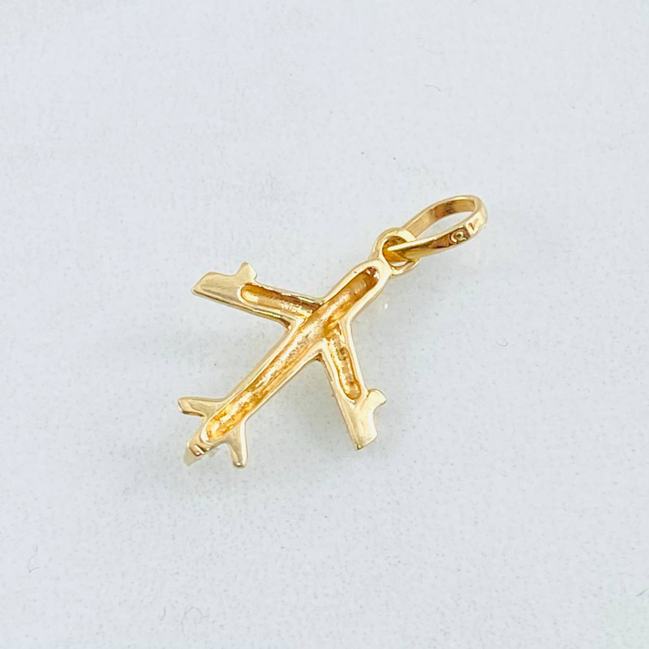 Dije Avion 0.9gr / 2.3cm / Oro Amarillo 18K