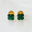 Topos Trebol Verde 0.9gr / Oro Amarillo 18K