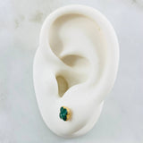 Topos Trebol Verde 0.9gr / Oro Amarillo 18K