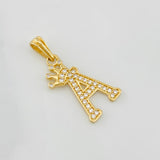 Dije Corona Letra A 1.3 g / 2.4 cm Oro Amarillo 18K