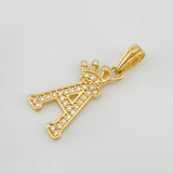 Dije Corona Letra A 1.3 g / 2.4 cm Oro Amarillo 18K