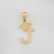 Dije Corona Letra J 1.4 g / 2.6 cm Oro Amarillo 18K