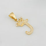 Dije Corona Letra J 1.4 g / 2.6 cm Oro Amarillo 18K