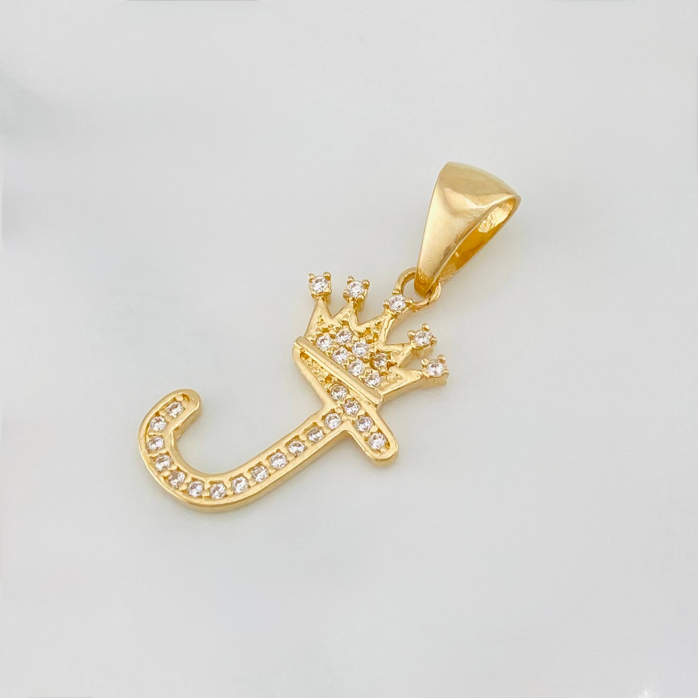 Dije Corona Letra J 1.4 g / 2.6 cm Oro Amarillo 18K