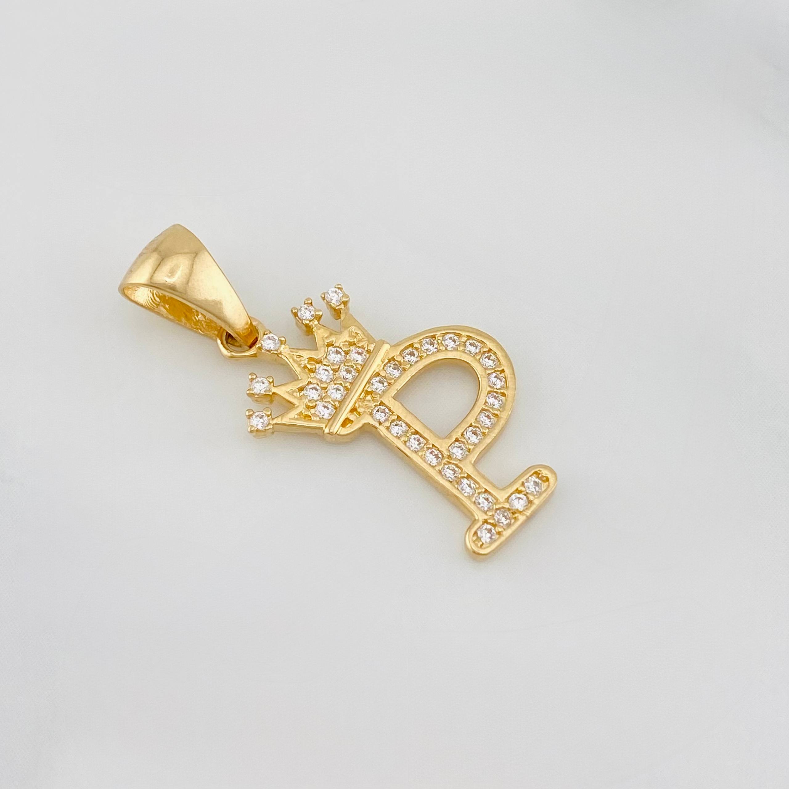 Dije Corona Letra P 1.55 g / 2.6 cm Oro Amarillo 18K