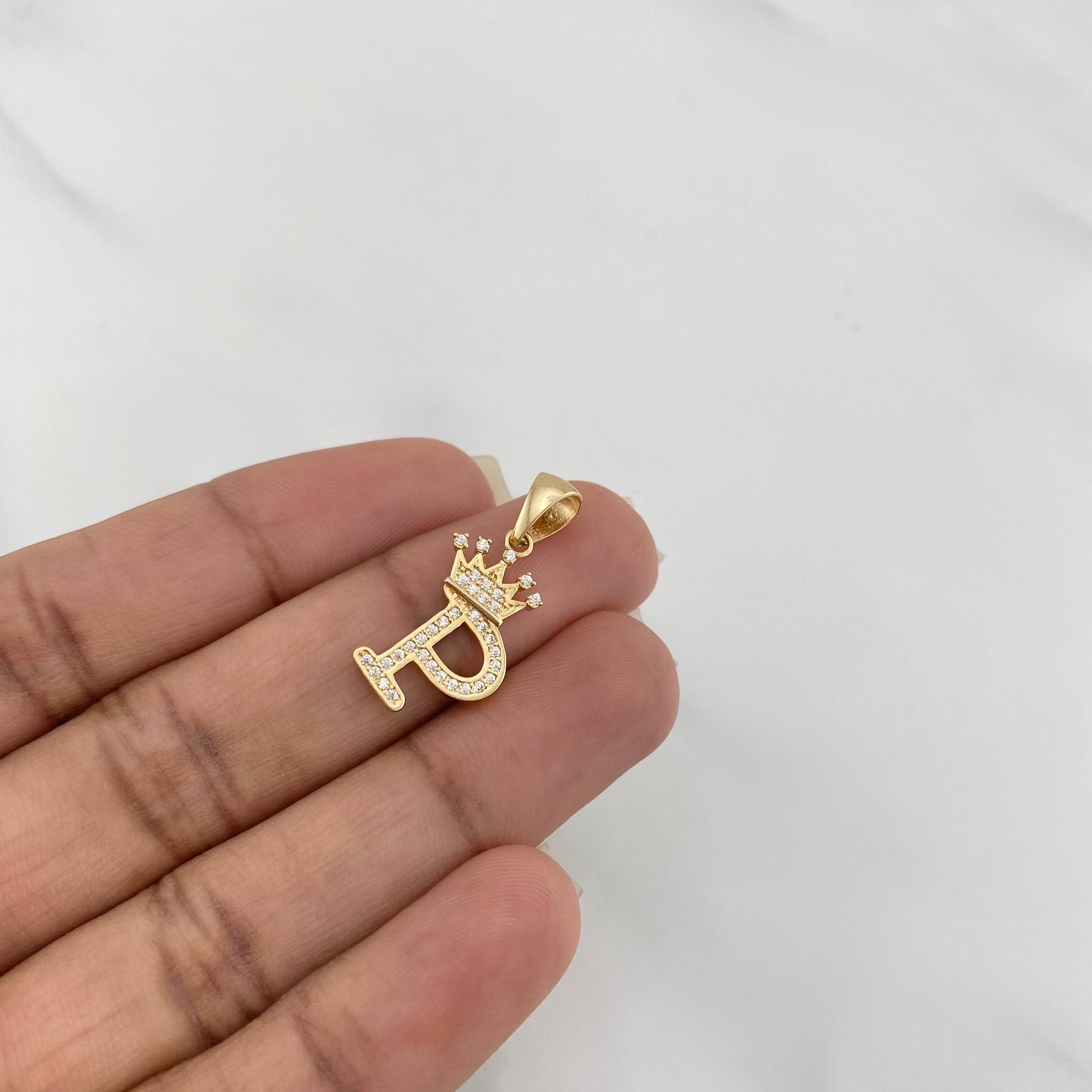 Dije Corona Letra P 1.55 g / 2.6 cm Oro Amarillo 18K
